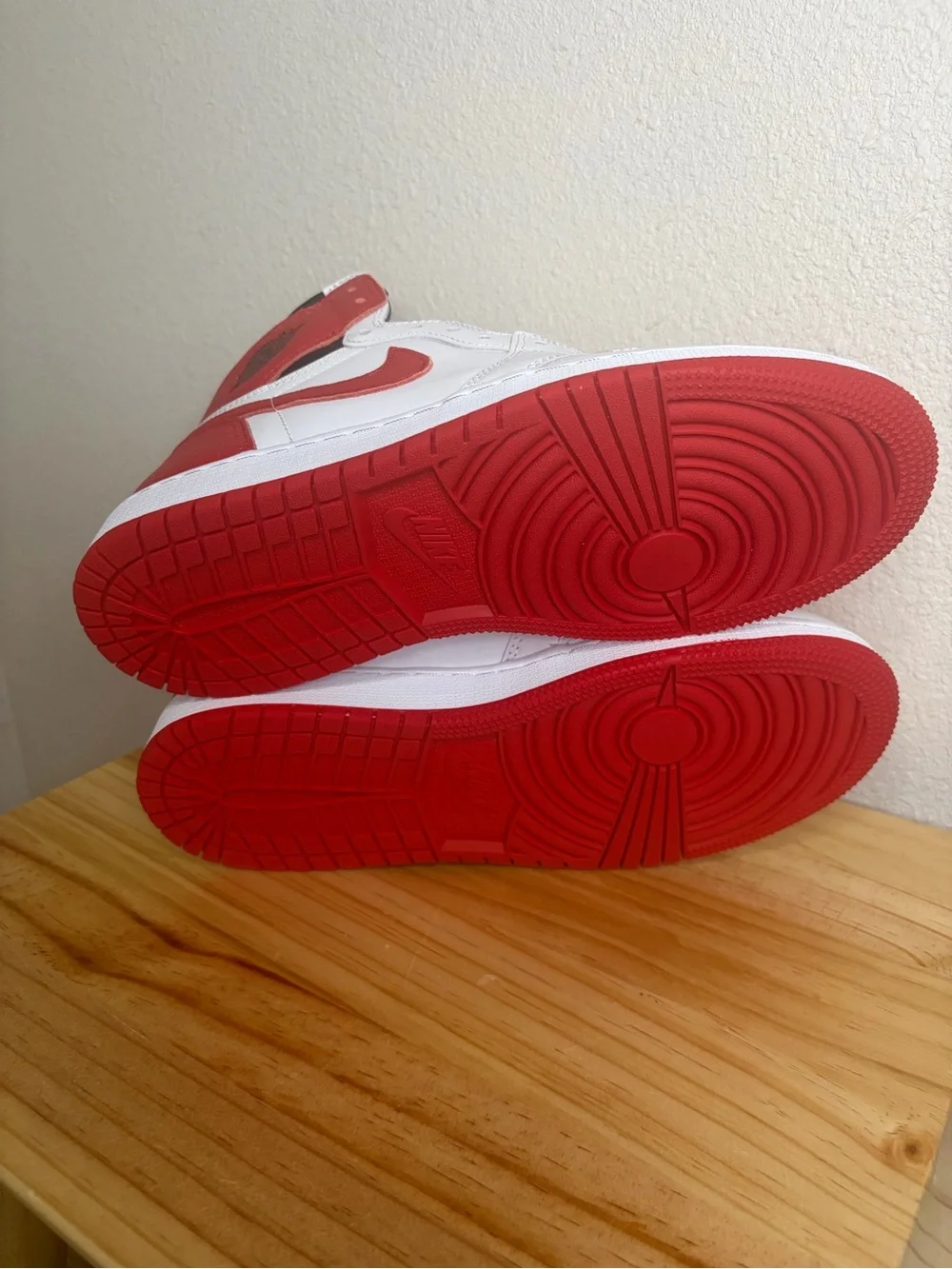 Nike White & Red High-Top Sneakers - Picture 13 of 13